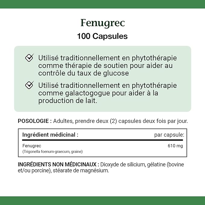 Nature's Bounty Fenugreek, 100 Count with Gelatin, Contains Silica, Vegetable Magnesium Stearate