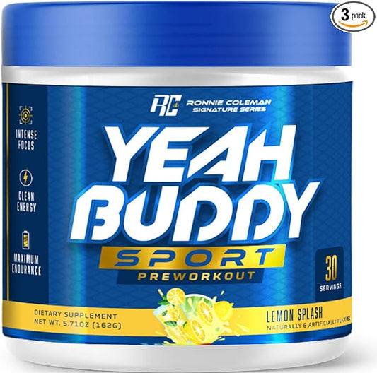 Ronnie Coleman Signature Series New Pre Workout Powder for Women & Men, Preworkout w/Amino Acid Beta Alanine, L Citrulline, Caffeine for Energy Support, Endurance & Focus (Lemon Splash)