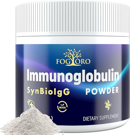 Fogoro Immunoglobulin Supplement with IgG, IgM, IGA | Low-Calorie IgG Supplement with L-Glutamine & N-Acetyl-D-Glucosamine | Lactose-Free, Casein-Free Alternative to Bovine Colostrum| 30 Servings