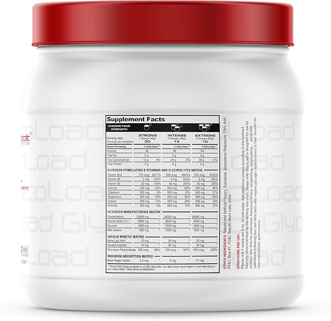Metabolic Nutrition, Glycoload, 100% Micronized Cyclic Cluster Dextrin Carbohydrate Powder, Muscle Glycogen Loading Carbohydrate, Pre Intra Post Workout Supplement, Lemonade, 600 gm (30 ser)