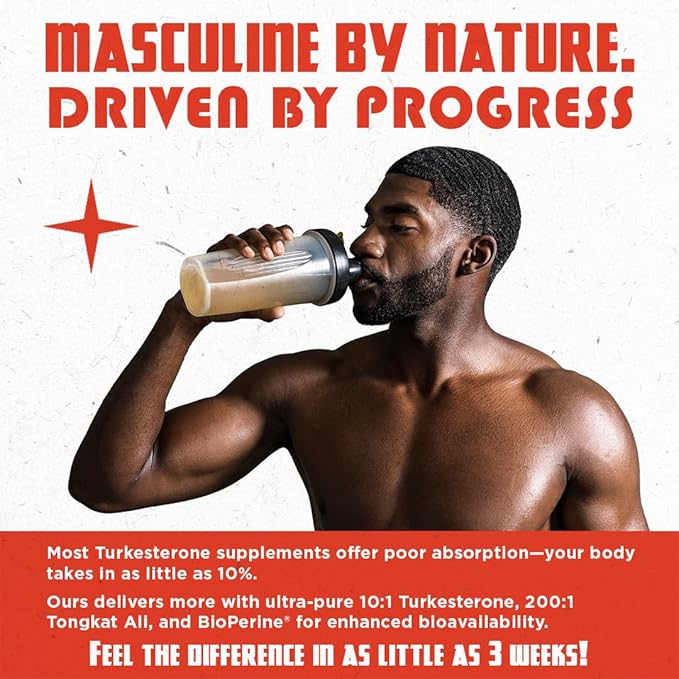 Old School Labs Turkesterone Supplement for Men 15,000mg [Max Potency] + BioPerine® for High Absorption - Tongkat Ali for Men - Increase Muscle Growth & Recovery, Drive & Stamina - USA Made - 120 Caps