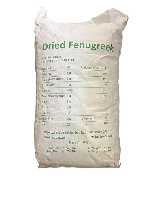 Miss Spring Dried Fenugreek Leaves | All Natural and Aromatic Kasoori Methi | Carefully Packaged in Resealable Bag | Dried Herbs Ideal for Cooking, Marinate, Salad and Pizza - 176 Oz (11Lb)