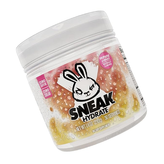 SNEAK | Raspberry Lemonade Hydrate | Zero Caffeine, Zero Sugar, Natural Flavours & Colours, Ashwagandha KSM-66, Coconut Water | 30 Servings