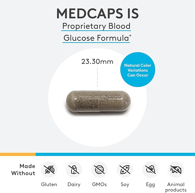 XYMOGEN MedCaps is - Herbal + Nutrient Support for Metabolic Health - Includes Chromium, Biotin, Niacin, Thiamin, Vanadium, Fenugreek Extract, Bitter Gourd Extract, Gymnema 5:1 Extract (60 Capsules)
