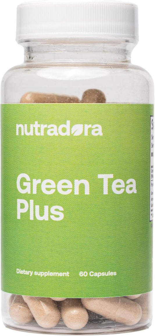 Green Tea Extract Capsules with EGCG and Green Coffee Bean Extract - Organic Herbal Supplement with Digestion Support for Women and Men, Vegan, 60 Pills