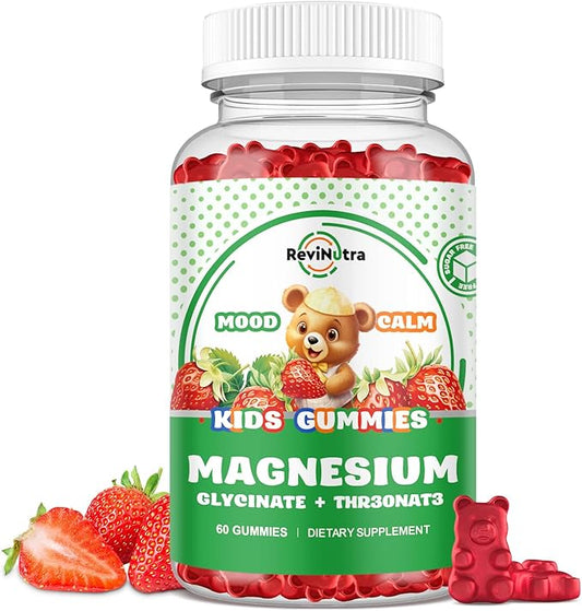 Magnesium Complex Gummies- Calm Chewable Gummies for Kids & Adults- Magnesium Glycinate Supplement-w/Omega-3, Vitamin B6, D3- Support Calm Stress Relief, Bones, Mood, 2 Pack