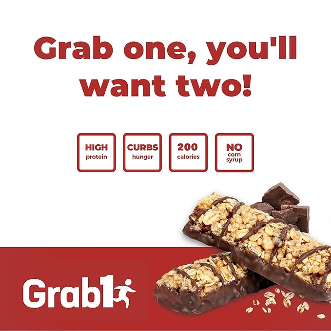 Grab1 Sugar Free Protein Bars, Chocolate Oat (3 Pack- 12 Bars) | Delicious and Nutritious | Low Calorie | Only 1g Sugar
