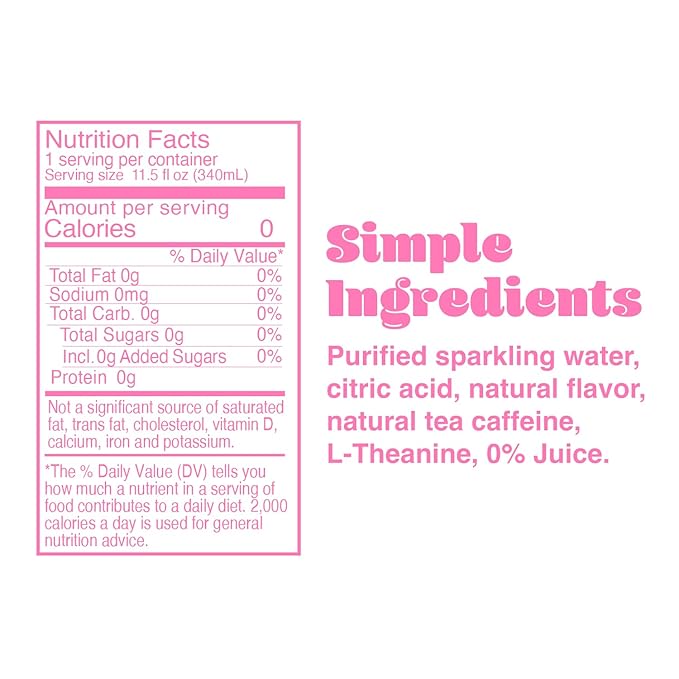 PHOCUS Energy Drink, Grapefruit Sparkling Water, 75mg Natural Caffeine Plus L-Theanine, Zero Sugar, Zero Calories, No Artificial Sweeteners, 11.5 fl oz Cans (Pack of 12)