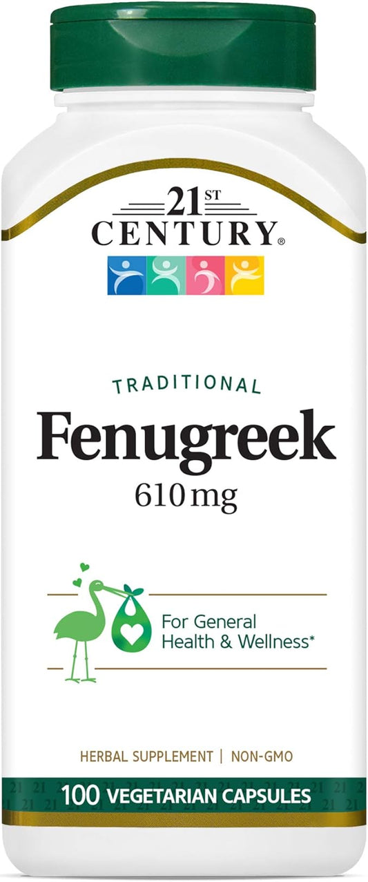 21st Century Fenugreek 610 Mg, 100 Count