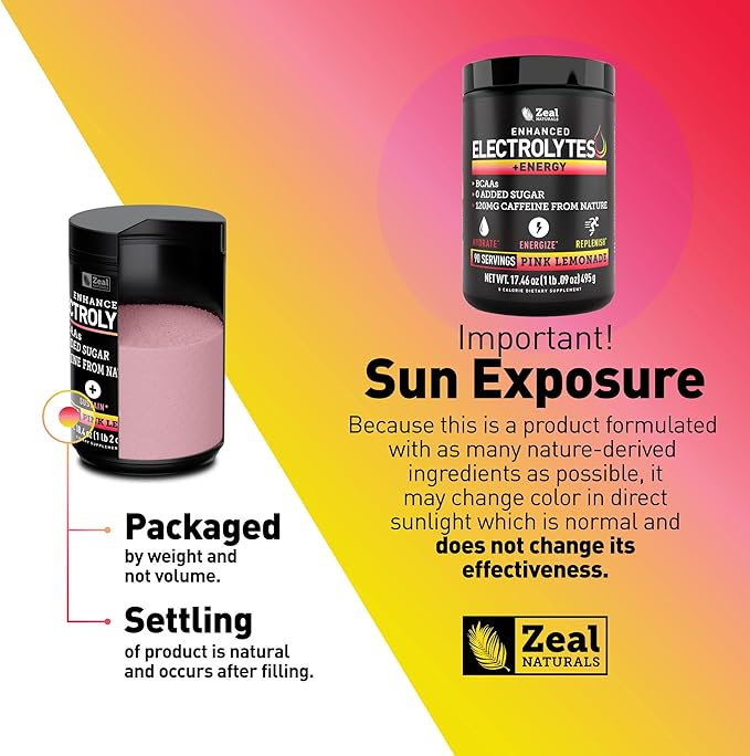 Pre-Workout Electrolyte + Energy Powder Drink Mix (90 Servings | Pink Lemonade) w/ 0 Sugar +BCAAs +B-Vitamins Electrolyte Supplement w Potassium Zinc & Magnesium for Hydration - Keto Electrolytes