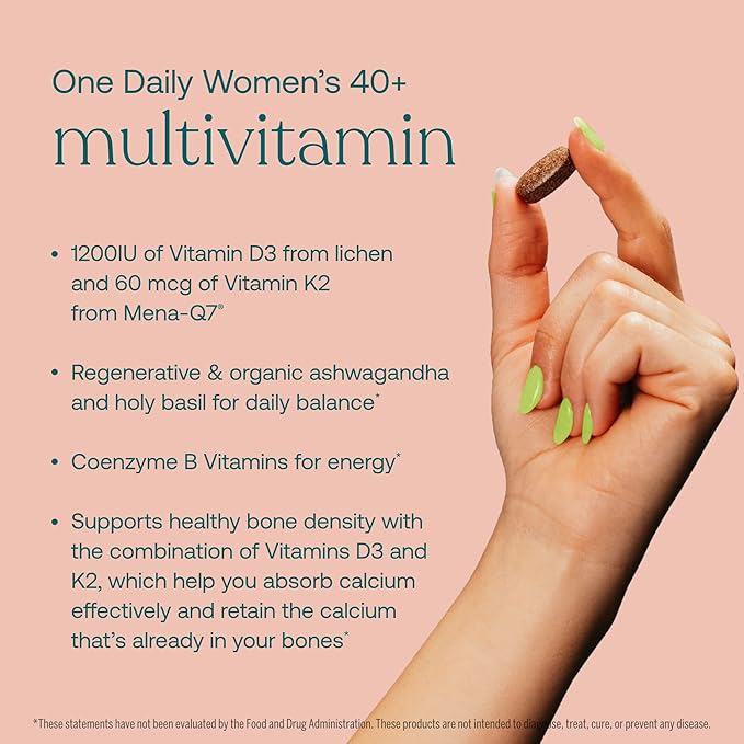 True Grace One Daily Women’s Multivitamin 40+ Fermented Minerals, Organic Adaptogens & Mushrooms Energy, Immune, Bone Support - Non-GMO - Iron, Gluten & Soy Free - 90 Vegan Tablets