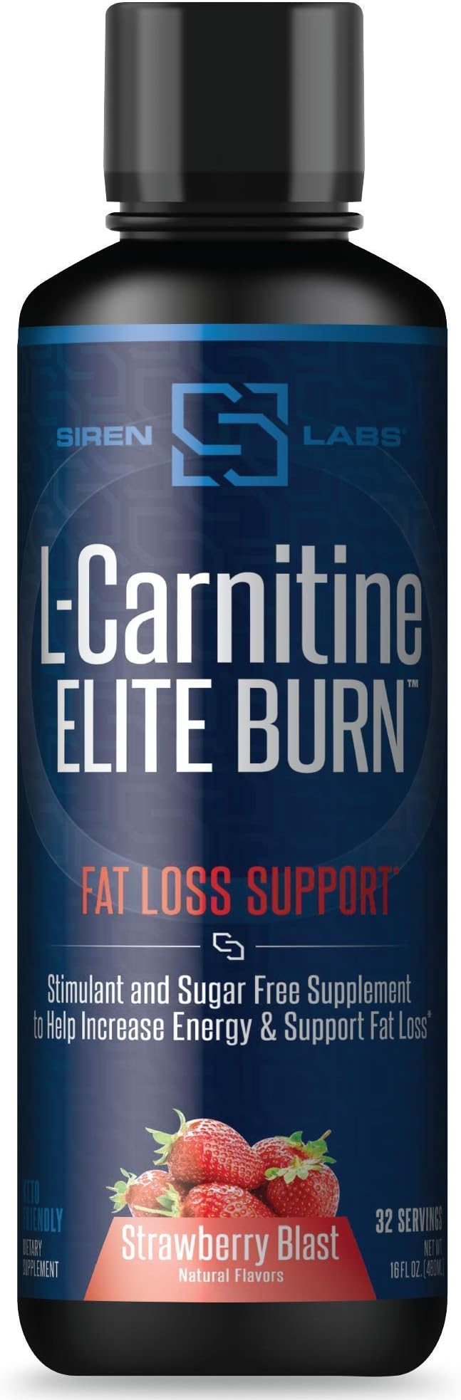 Censor NDS Nutrition Fat Loss-Body Toner with CLA (90 Softgels) & Siren Labs L-Carnitine Elite Burn Fat Loss Support Strawberry Blast 3000 mg (32 Servings)