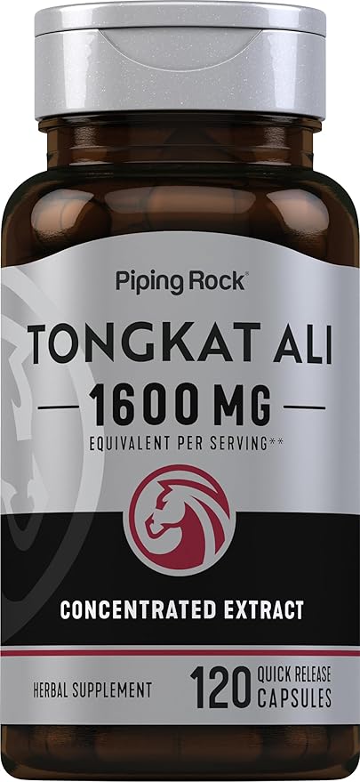 Piping Rock Tongkat Ali for Men | 1600mg | 120 Capsules | Longjack Extract | Herbal Supplement | Non-GMO, Gluten Free