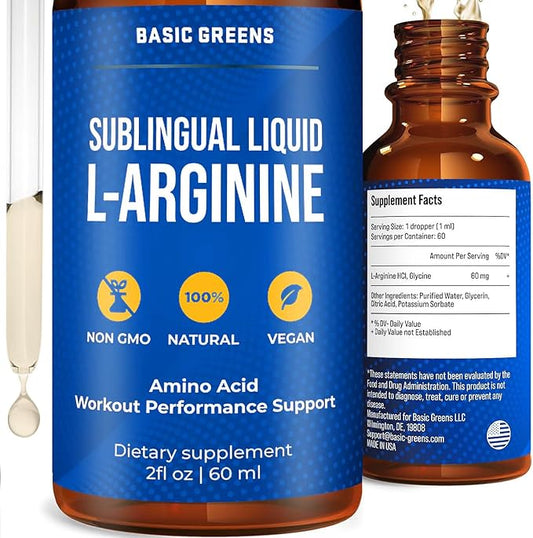 L Arginine Liquid - L-Arginine Supplement for Men and Women with Nitric Oxide Precursor, L Arginine Supplement
