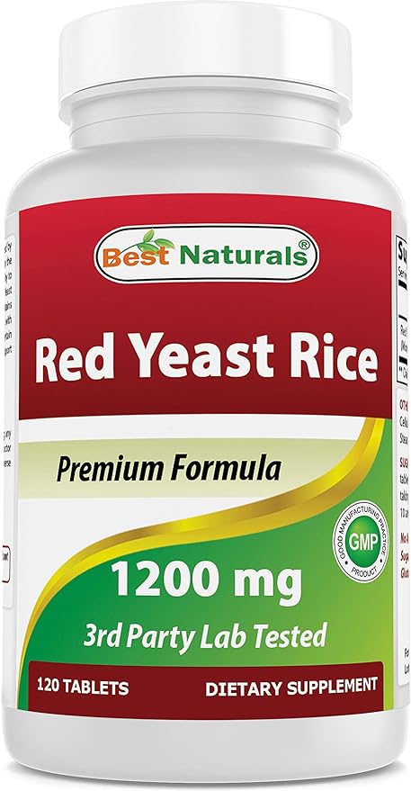 Best Naturals Red Yeast Rice 1200 mg (Non-GMO) 120 Tablets - Non Irradiated, Citrinin Free