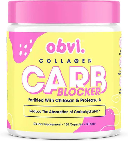 Obvi Guilt Free Carb Blocker | Support Weight Management, Healthier Nails & Longer Hair, Enzyme Production | Curb Appetite, Block Carb Absorption, White Kidney Bean Extract | 120 Capsules, 30 Servings