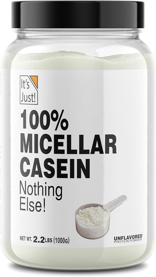 It's Just! - 100% Casein Protein Powder, Unflavored, Made in USA, No Added Flavors or Sweeteners (2.2 Pound (Pack of 1), Unflavored)