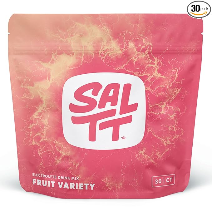 Keto Chow SALTT Electrolytes Powder Flavored Drink Mix - All Things Fruit - 30 Hydration Packets - Magnesium, Potassium, Sodium, Trace Minerals - Zero Sugar & Gluten Free - Travel Essentials