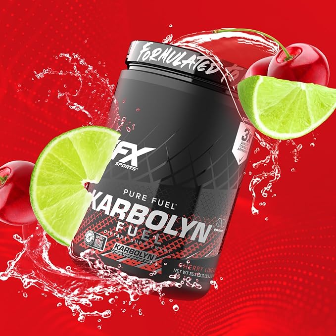 EFX Sports Karbolyn Fuel | Fast-Absorbing Carbohydrate Powder | Carb Load, Sustained Energy, Quick Recovery | Stimulant Free | 19 Servings (Cherry Limeade)