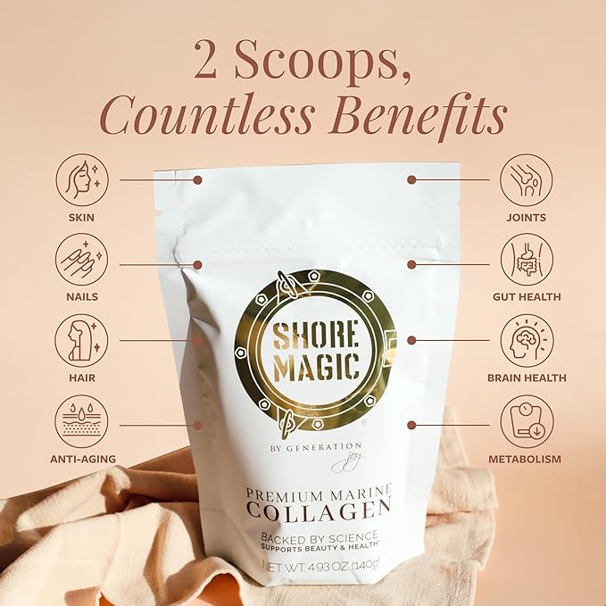 Premium Marine Collagen Powder with Type I II III and IV, Hydrolyzed Peptides for Women and Men, Sourced from Wild Fish, Certified Kosher, Unflavored, Sustainable 4.93 Oz Pouch