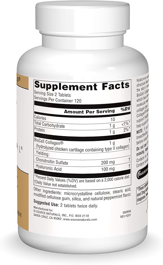 Source Naturals Skin Eternal Hyaluronic Acid, 50 mg - 240 Tablets