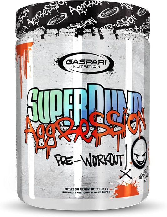 Gaspari Nutrition SuperPump Aggression Pre-Workout: Energy, Focus, Endurance and Recovery, with Creatine and Caffeine (25 Servings, Mayhem Mango)