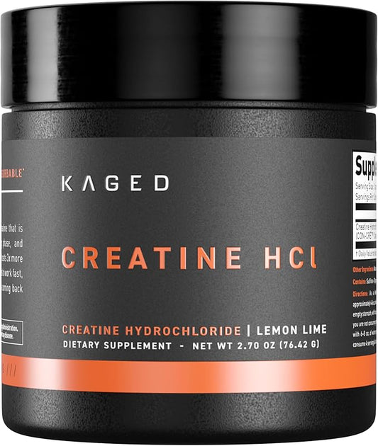 Kaged Creatine HCl Powder, Lemon Lime, Muscle Building and Recovery Supplement, Patented Formula, Highly Soluble Powder, 75 Servings