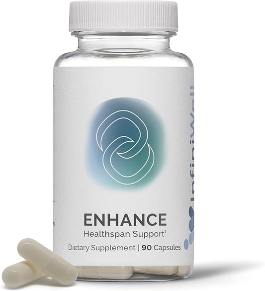 Enhance Healthspan Support, 90 Capsules (30 Day Supply), Longevity and Healthy Aging Support Dietary Supplement, NMN Alternative with Arginine Alpha-Ketoglutarate (AAKG)