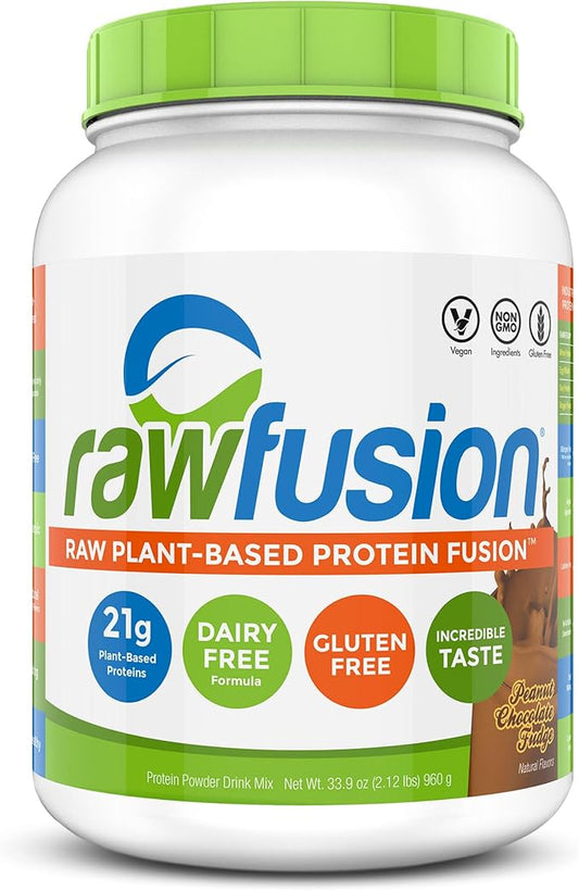 Nutrition RawFusion Plant Protein Powder, Peanut Chocolate Fudge, 32.9 Ounce, Pack of 1