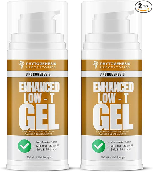 Enhanced Formula – Low T Support Gel – T Booster for Men – Muscle Recovery, Energy Booster, Healthy Aging – Now with Vitamins D3, K2, B6 and L-Arginine