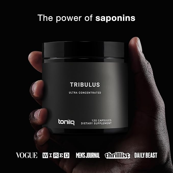 Tribulus Terrestris for Men - Ultra High Potency 25:1 Extract with 95% Saponins - 1300mg Pure & Concentrated Formula - Third-Party Lab Tested for Purity & Quality - 120 Capsules