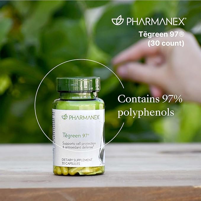 Nu Skin Pharmanex Tēgreen 97 | 30ct | Premium Green Tea Extract Capsules, Powerful Antioxidant & Metabolic Booster with Digestive Enzymes, Essential for a Healthy Lifestyle