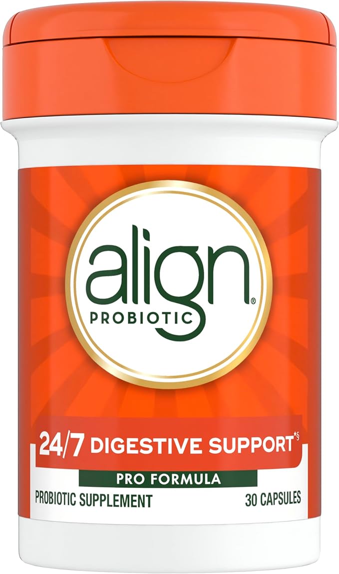 Align Probiotic, Pro Formula, Probiotics for Women and Men, Daily Probiotic Supplement, Helps Soothe Occasional Bloating & Gas*, #1 Doctor Recommended Brand‡, 30 Capsules (Packaging May Vary)