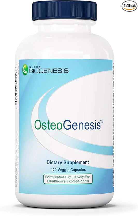 Nutra Biogenesis Osteogenesis - Bone Health Supplements for Women & Men, Vitamin D3 K2 & Calcium for Bone Density & Healing, Minerals Zinc, Magnesium & Boron - 120 Veggie Capsules