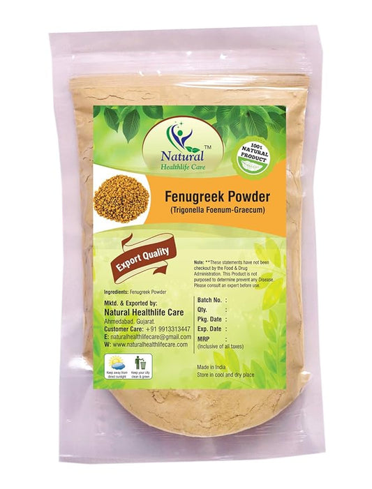 Natural Healthlife Care 100% Pure Natural Fenugreek Seeds (Trigonella Foenum Powder- Methi) Powder for LONG HAIRS NATURALLY(1/2 lb / 8 ounces / 227 g)