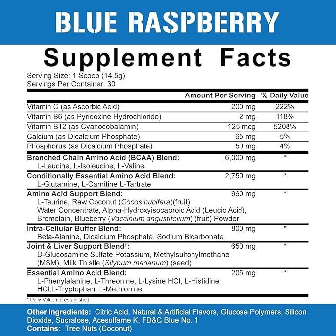 5% Nutrition Rich Piana Bundle | AllDayYouMay BCAA Powder + Kill It Reloaded High-Stim Pre-Workout (Blue Raspberry)