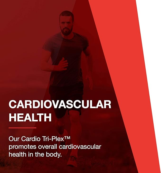 PROTOCOL FOR LIFE BALANCE Cardio Tri-Plex - Heart Health Formula - with Red Yeast Rice, CoQ10 & Omega-3 Fish Oil - DHA Dietary Supplements