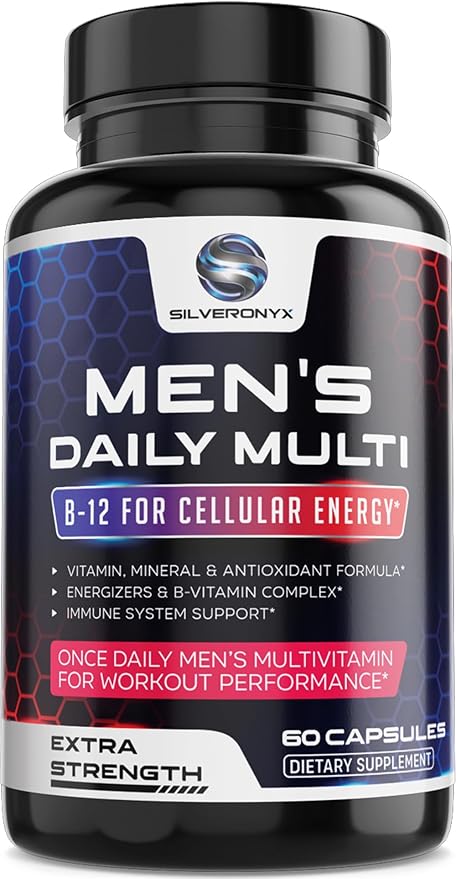 Mens Multivitamin Supplement Daily Men's Multivitamins & Multiminerals with Vitamin A, C, D, E, B12, Zinc for Immune Support & Essential Vitamins for Energy, Focus and Men's Health - 60 Capsules