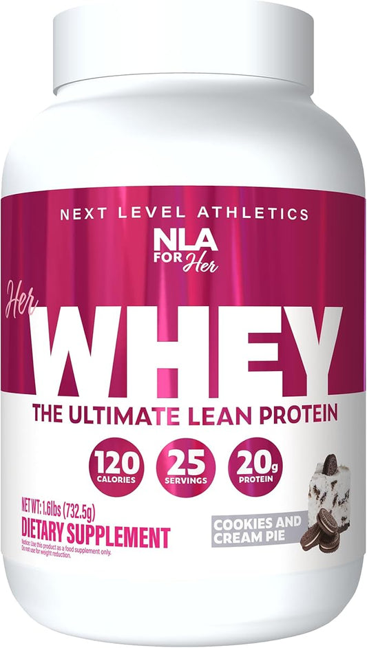 Her Whey Protein Powder for Women | Whey Isolate for Lean Muscle, Recovery & Appetite Support | 20g Protein per Serving | Cookies & Cream Pie Flavor | 1.7 lb Tub | 25 Servings, Low Calorie