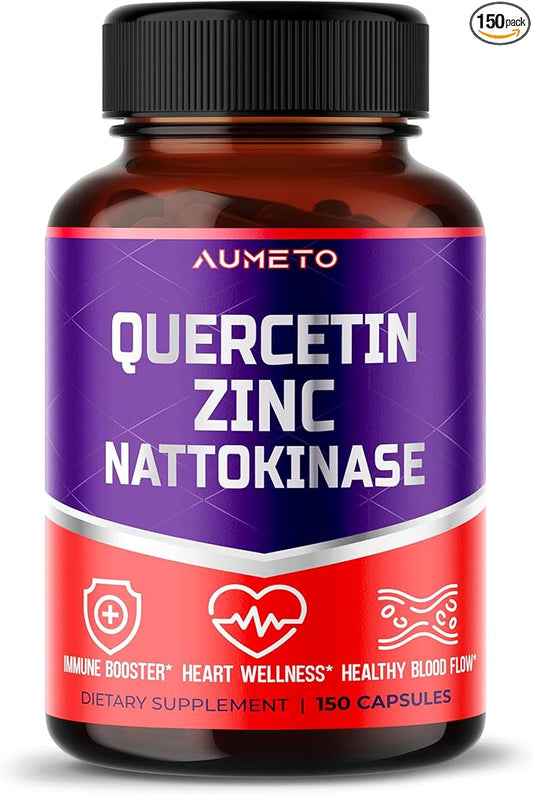 Zinc Quercetin Immune Support with VIT C VIT D3 Bromelain Elderberry Turmeric Echinacea Ashwagandha Ginger 150 Days Supply (150 Count (Pack of 1))