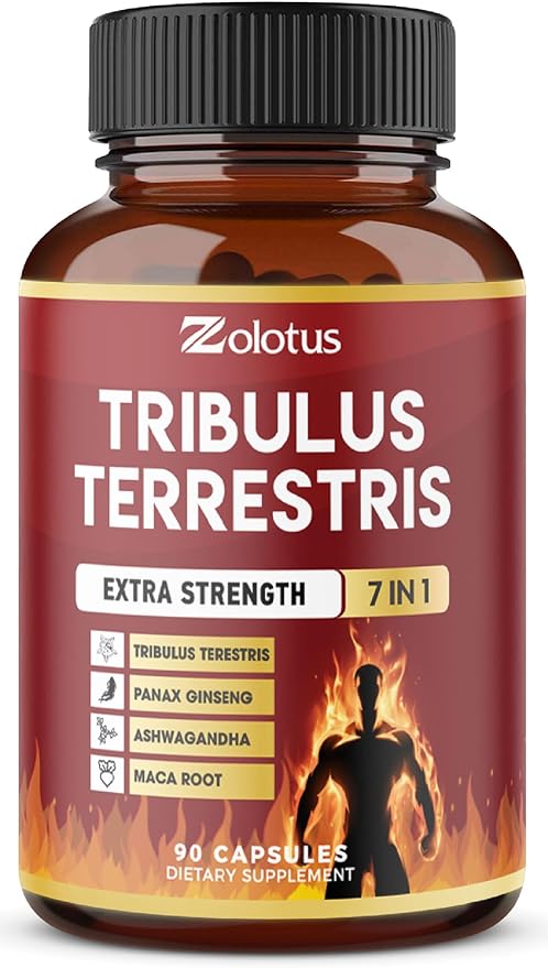Tribulus Terrestris Capsules with Ashwagndha, Panax Ginseng, Saw Palmetto, Maca, Shilajit - 90 Capsules - 3 Months Supply