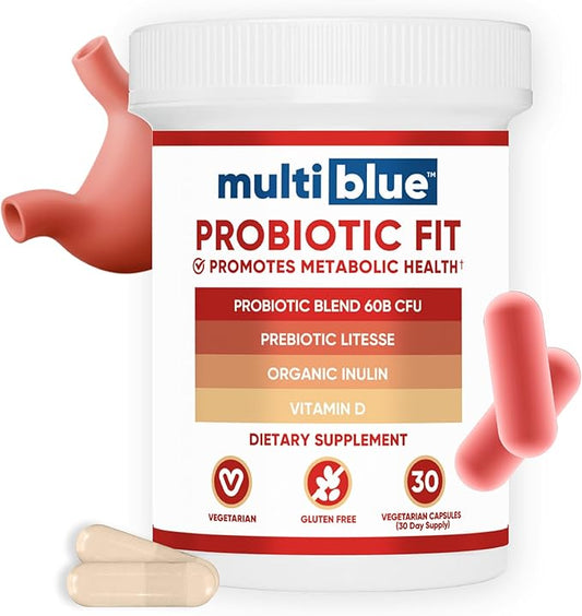 Probiotics for Women & Men, 30 Capsules, Vitamin D3, Bifidobacterium Lactis B-420, Prebiotic, Gut Health, 60 Billion CFU, Digestive & Wellness Support, Non GMO, Made in The USA