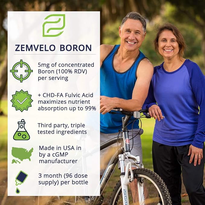 Liquid Boron | 3 Month Supply | Support Graceful Aging | Support Calcium and Magnesium Absorption
