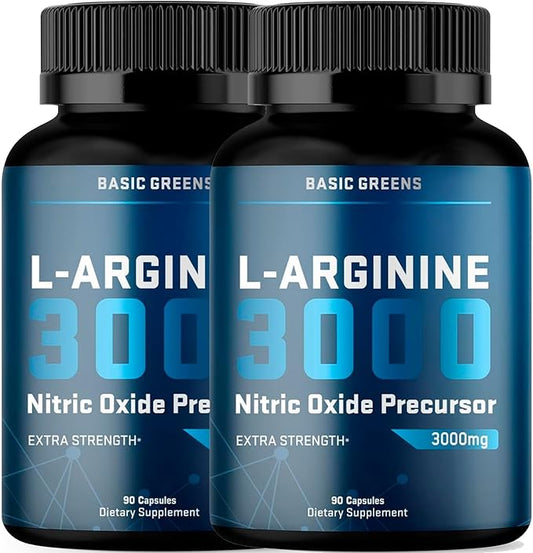 L Arginine 3,150mg (180 Capsules) - L-Arginine Supplement for Men and Women with Nitric Oxide Precursor, LArginine Supplement