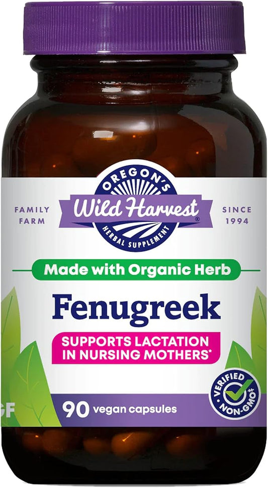 Oregon's Wild Harvest Fenugreek Organic Herbal Supplement, 90 Count