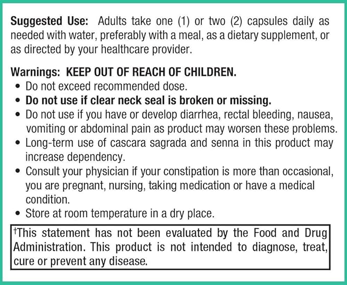 Peak Pure & Natural Colon Support - Colon Cleanse and Detox Supplement for Digestive Health - Gut Health Support with Inulin and Senna Leaf Extracts - with Fiber, Prebiotics, and Probiotics - 1 Pack