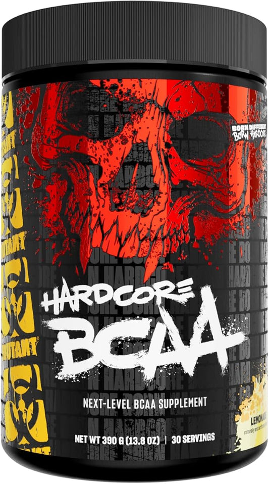 Mutant Hardcore BCAA - Pre, Intra or Post Workout – BCAA Next Level branched-Chain Amino Acids Supplement – Hydration + Recovery - 30 Serving - Lemonade