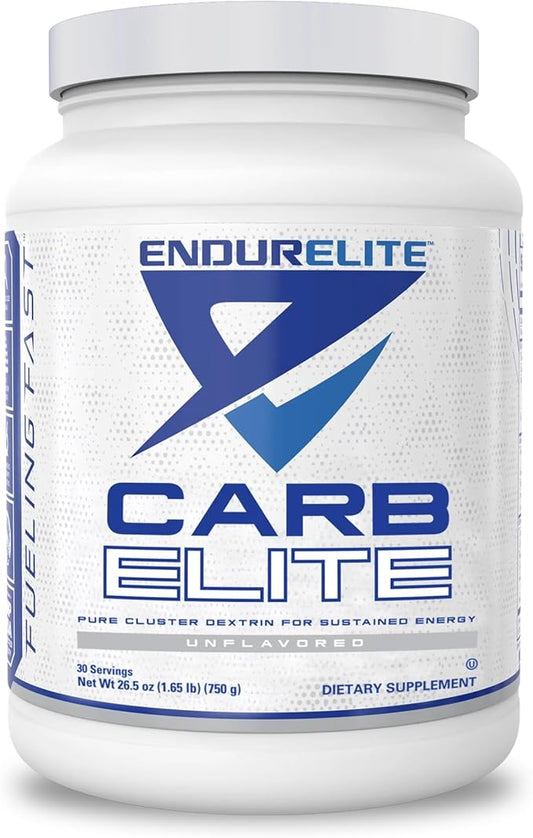EndurElite Carb Elite- Pure Cluster Dextrin for Sustained Energy- Carbohydrate Powder - Unflavored- 30 Servings