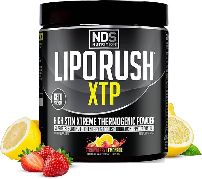 NDS Nutrition XTP Thermogenic Fat Burner with L-Carnitine - Energy, Focus, and Appetite Control - Extreme Thermogenic Fat Burning Powder Weight Loss - Strawberry Lemonade (45 Servings)