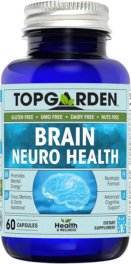 Brain Neuro Health - Focus, Memory & Clarity Assistance. Clinically Tested Nootropics Formula for Cognitive Enhancement. Boost Your Body and Mind!
